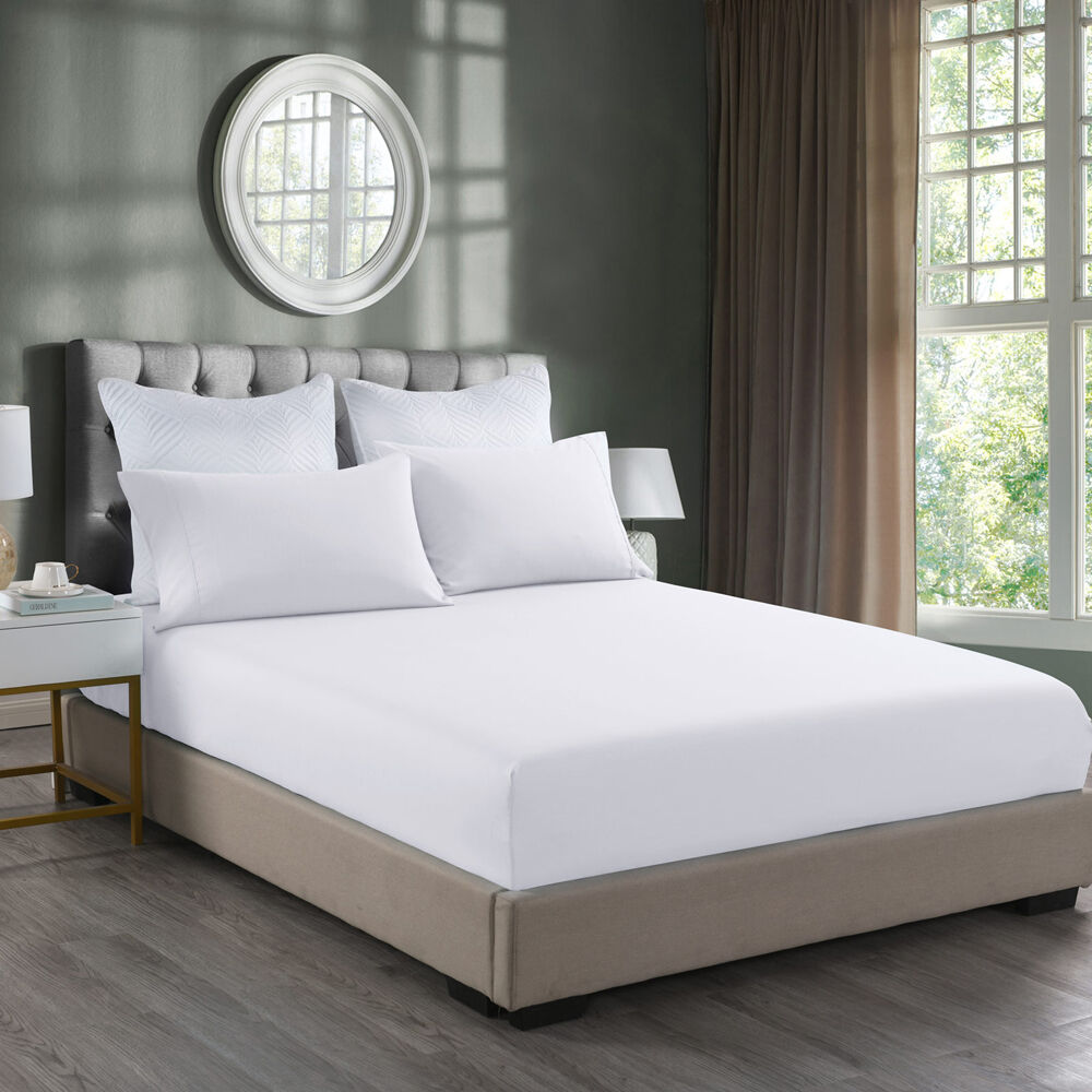 3pc Royal Comfort Combo Sheet Set Bamboo Cooling 2000TC White