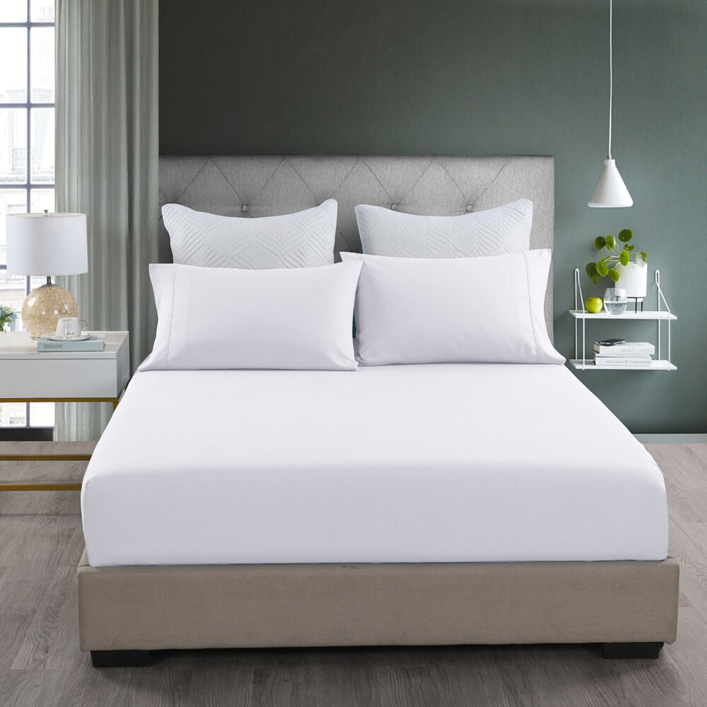 3pc Royal Comfort Combo Sheet Set Bamboo Cooling 2000TC White
