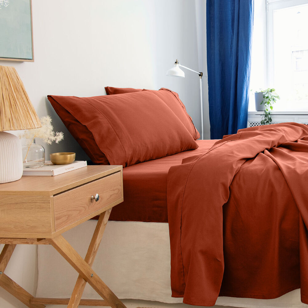 Royal Comfort Balmain Sheet Set 1000TC Bamboo Cotton Cinnamon