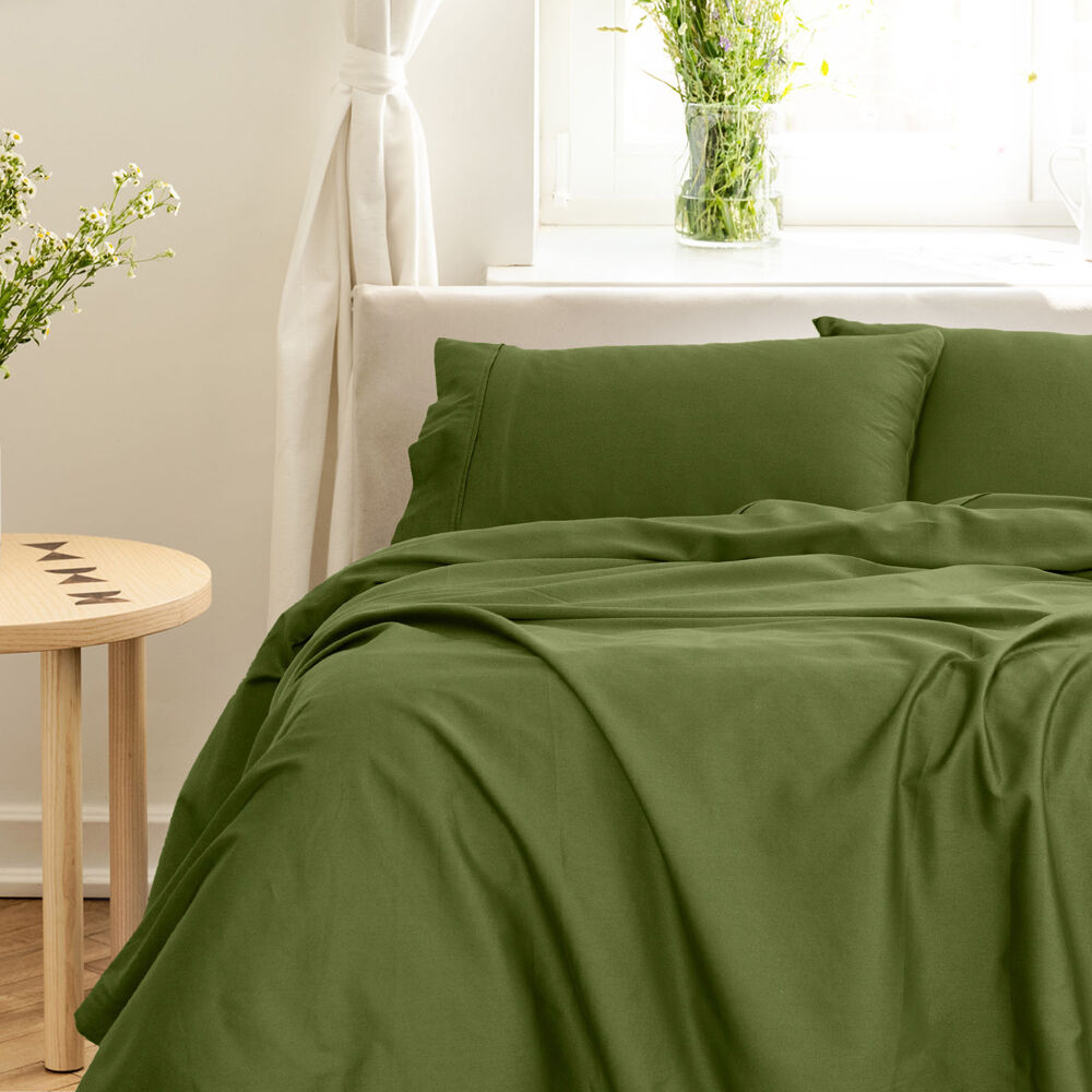 Royal Comfort Balmain Sheet Set 1000TC Bamboo Cotton Olive