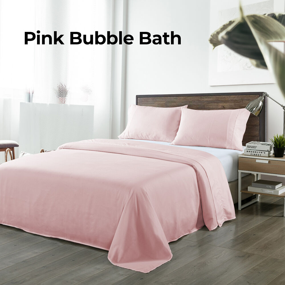 Royal Comfort Sheet Set/2x Pillowcases Blended Bamboo Bubble Bath