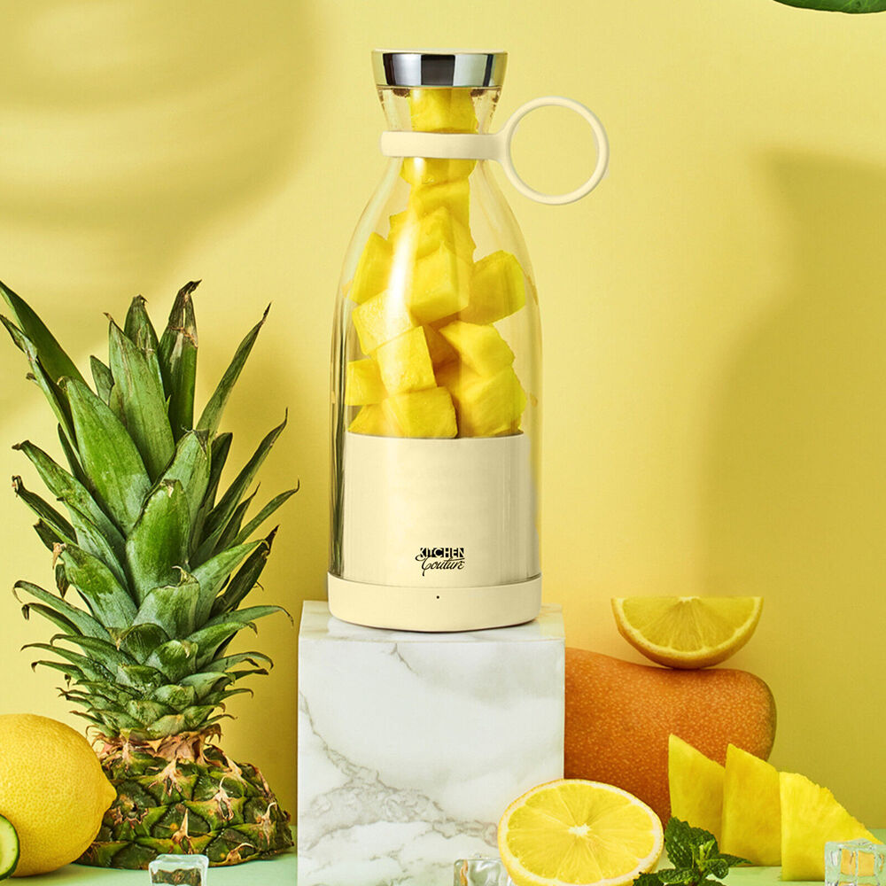 Kitchen Couture Fusion Portable Cordless Blender 21.8x8.2cm - Lemon