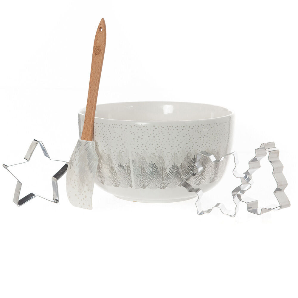 2PK Bread and Butter Electroplate Tree Mini Mix Bowl Set - Silver
