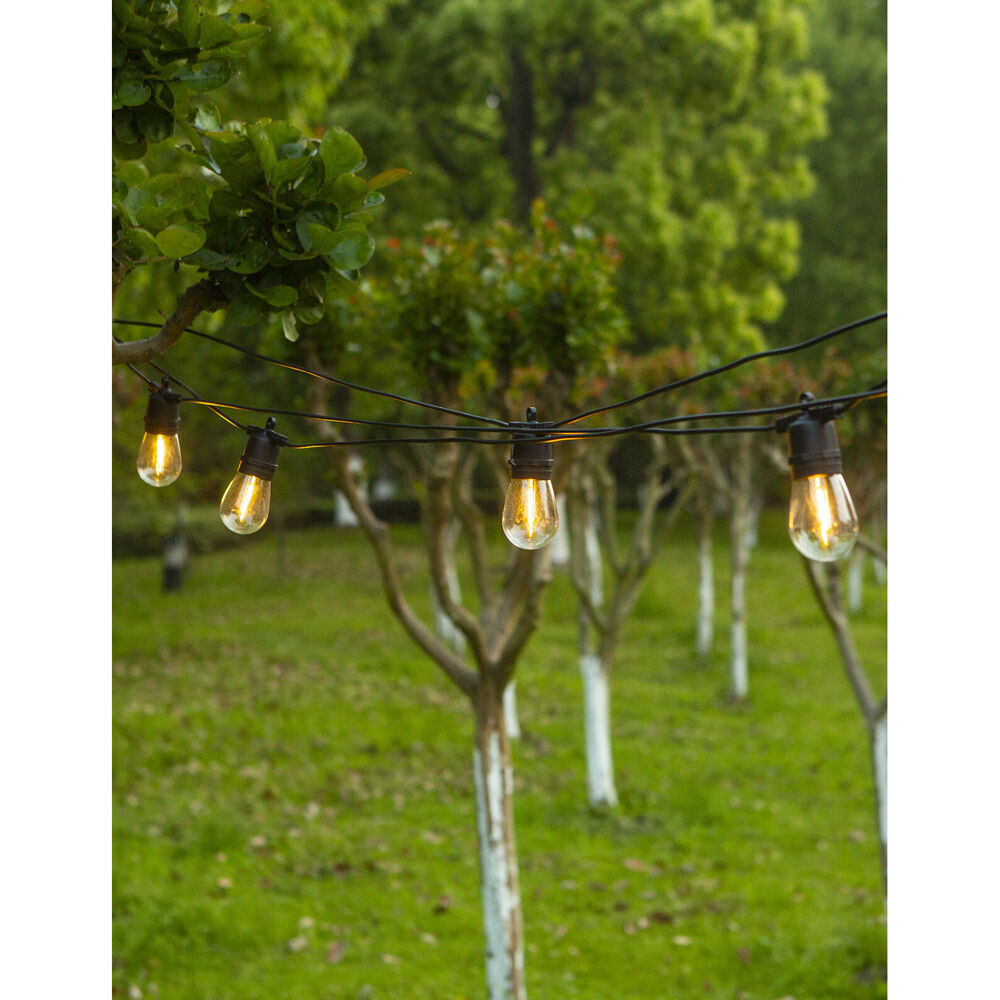 2PK LumiFX 20 Bulb LED WIFI Smart Indoor/Outdoor Festoon Lights 20m Warm White