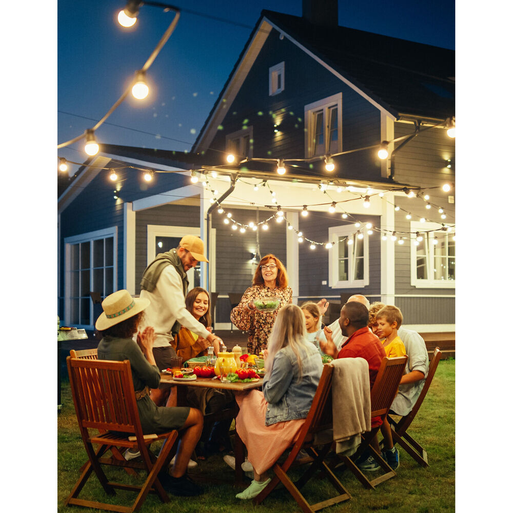 2PK LumiFX 20 Bulb LED WIFI Smart Indoor/Outdoor Festoon Lights 20m Warm White