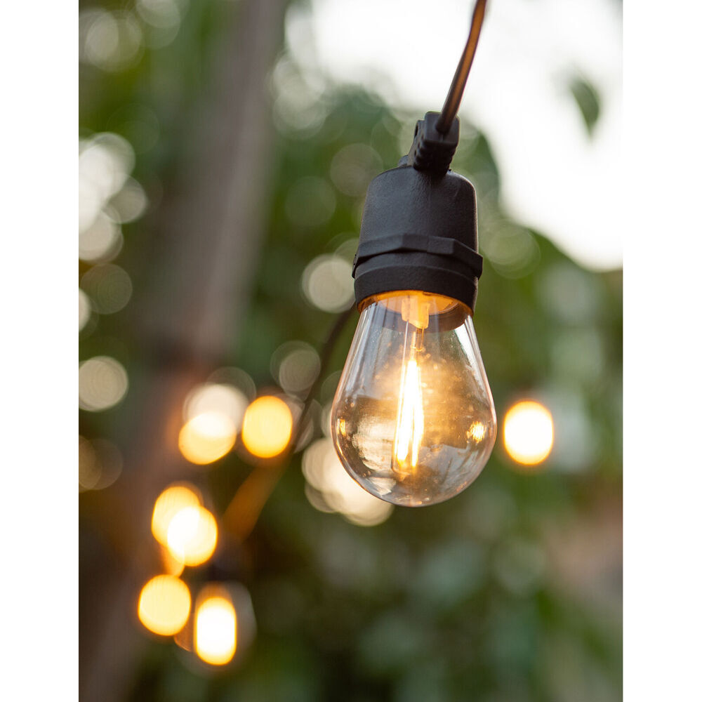 2PK LumiFX 20 Bulb LED WIFI Smart Indoor/Outdoor Festoon Lights 20m Warm White