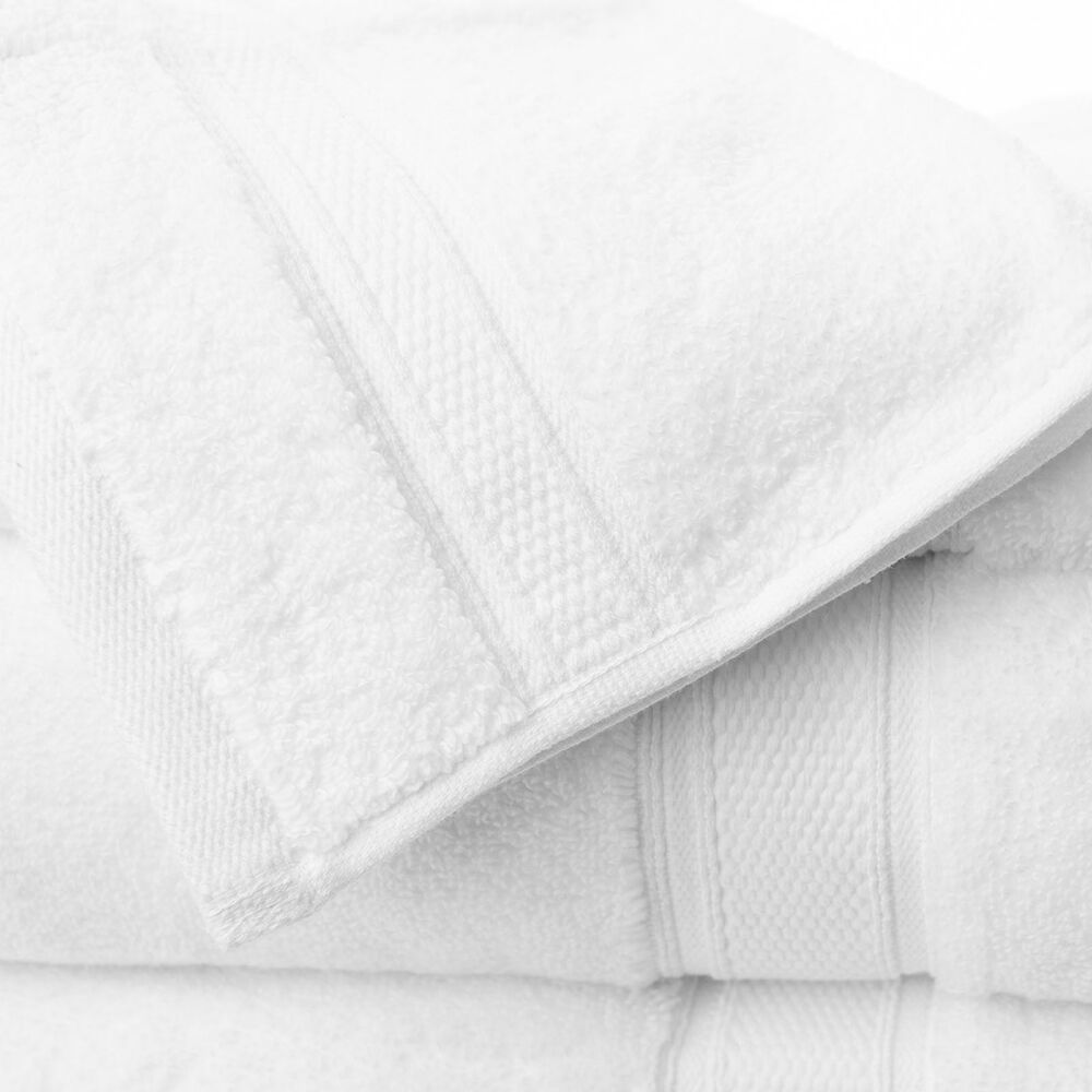 2x 8pc Royal Comfort Zero Twist Soft Absorbent Cotton Towel Set - White