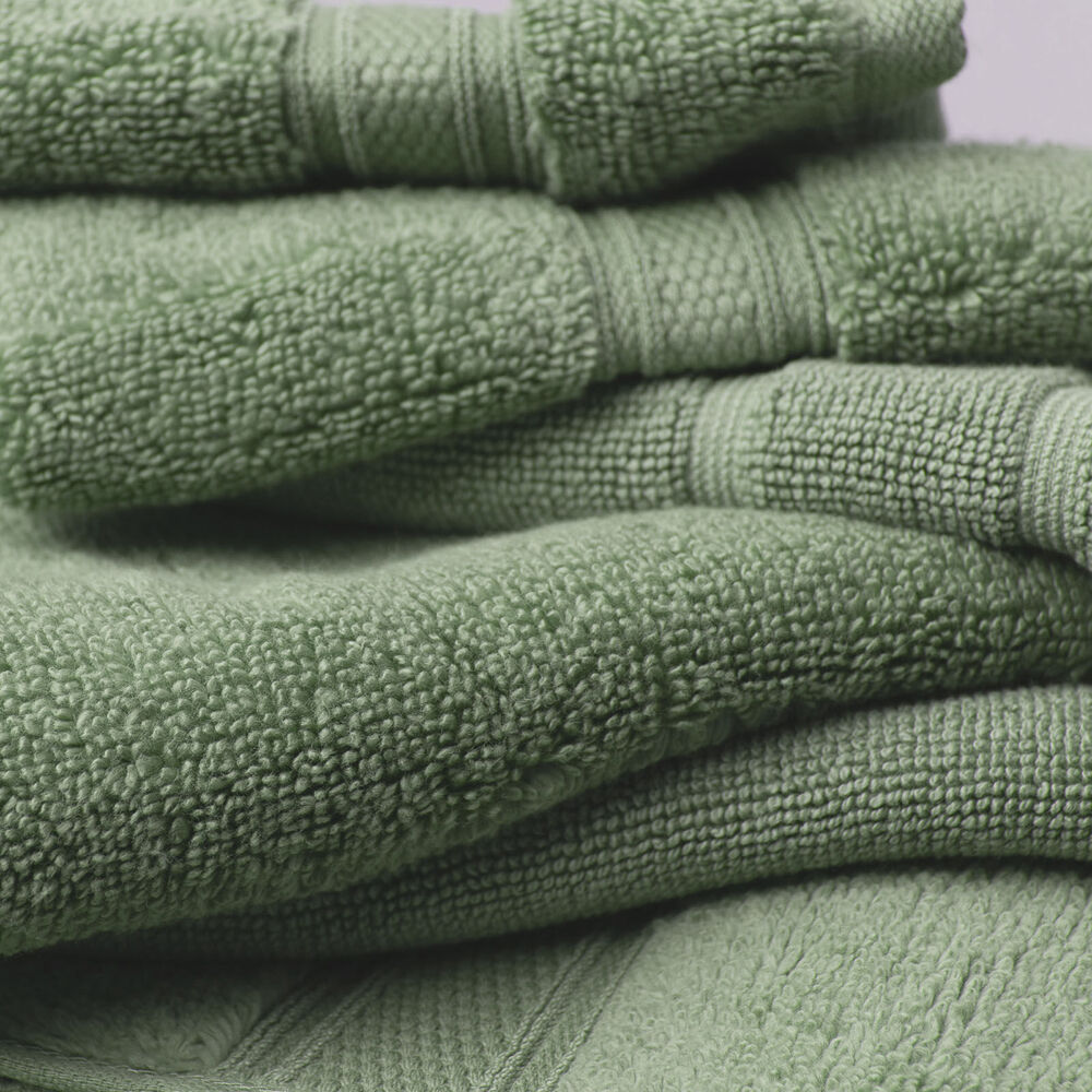 2x 8pc Royal Comfort Zero Twist Soft Absorbent Cotton Towel Set - Sage Green