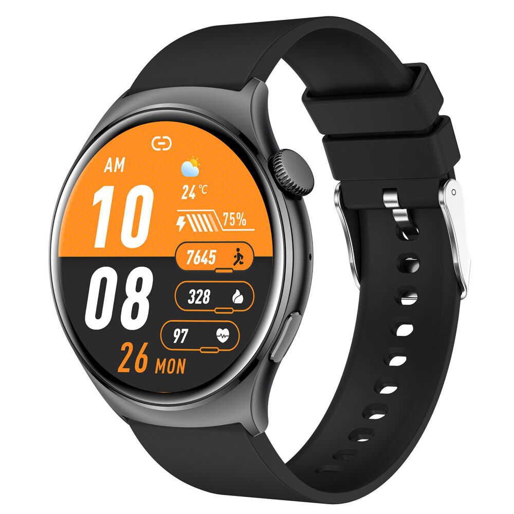 Fitsmart Fusion Android/IOS Bluetooth Smartwatch 3.7cm - Black