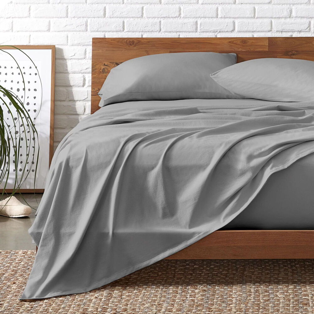4pc Royal Comfort Signature Bamboo Cotton Bed Sheet Set Grey