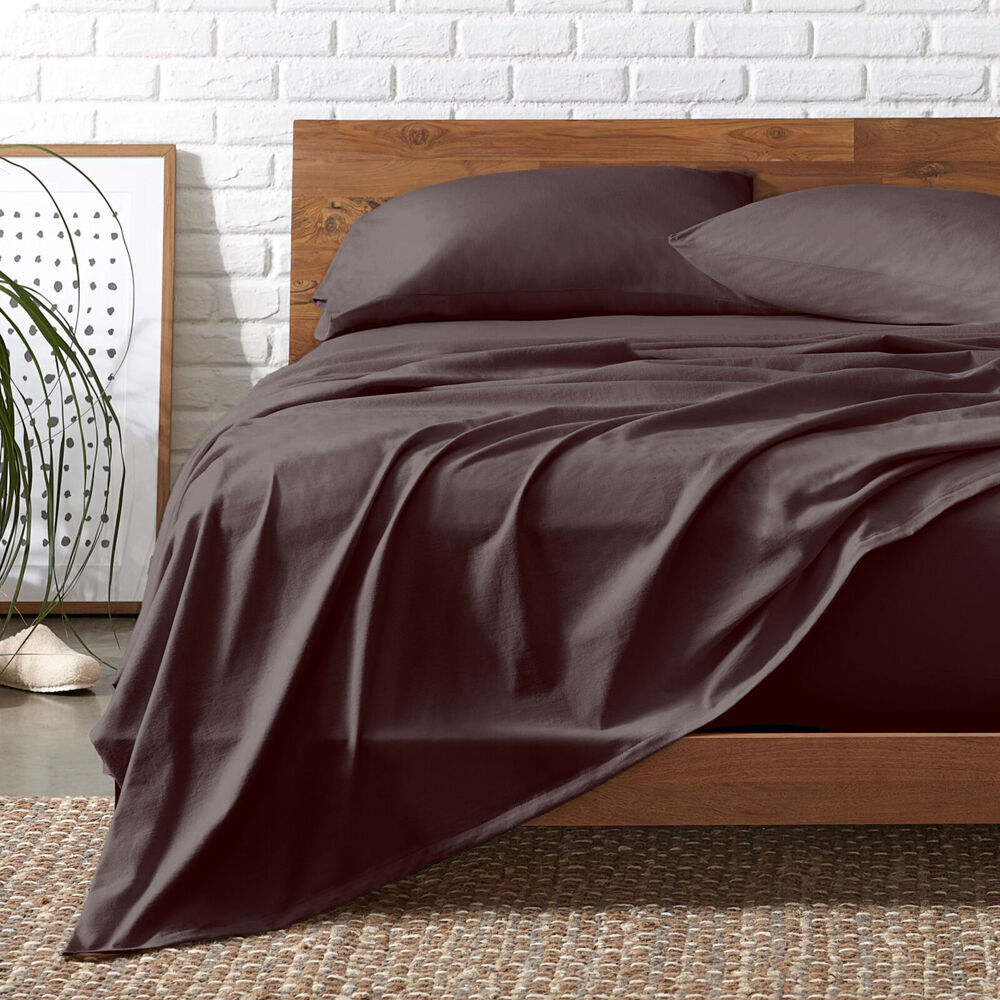 4pc Royal Comfort Signature Bamboo Cotton Bed Sheet Set Espresso