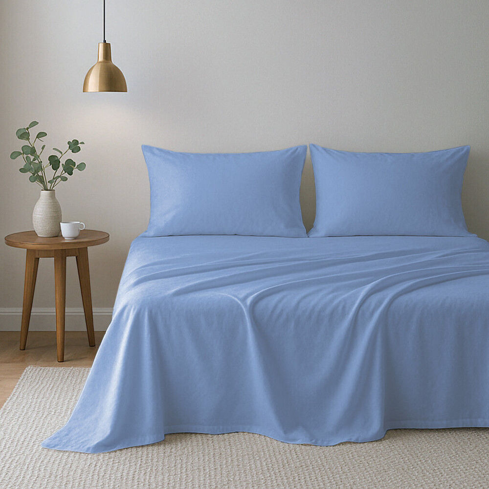 3pc Royal Comfort Opulence Washed Microfibre Bed Sheet Set Mineral