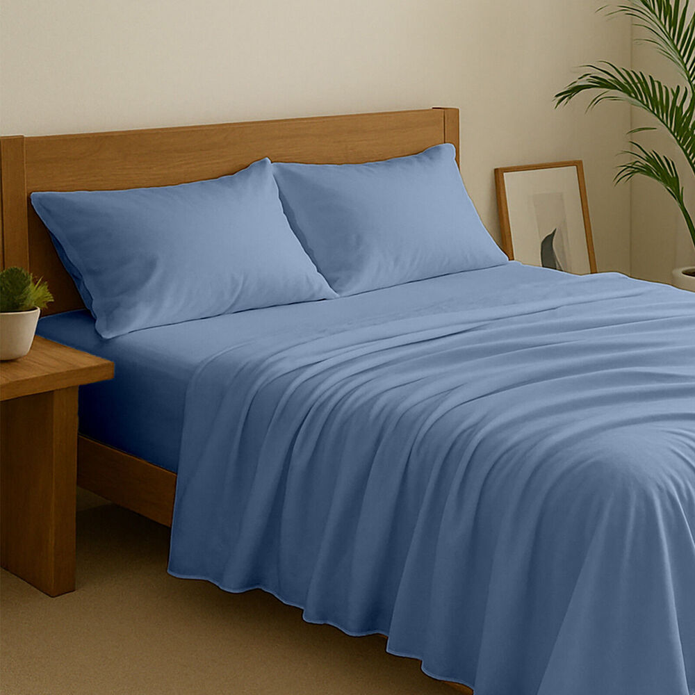3pc Royal Comfort Opulence Washed Microfibre Bed Sheet Set Mineral