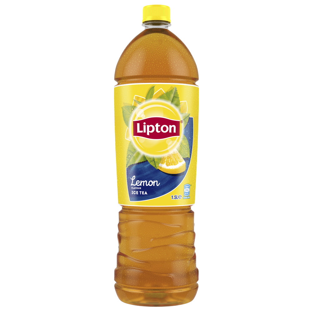 12pc Lipton Ice Tea Lemon Flavoured Drink Bottles 1.5L