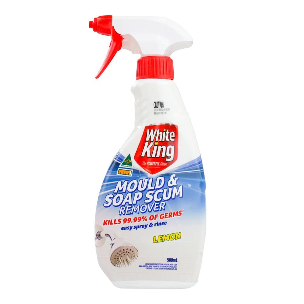 6PK White King 500ml Mould & Soap Scum Remover Cleaner Lemon