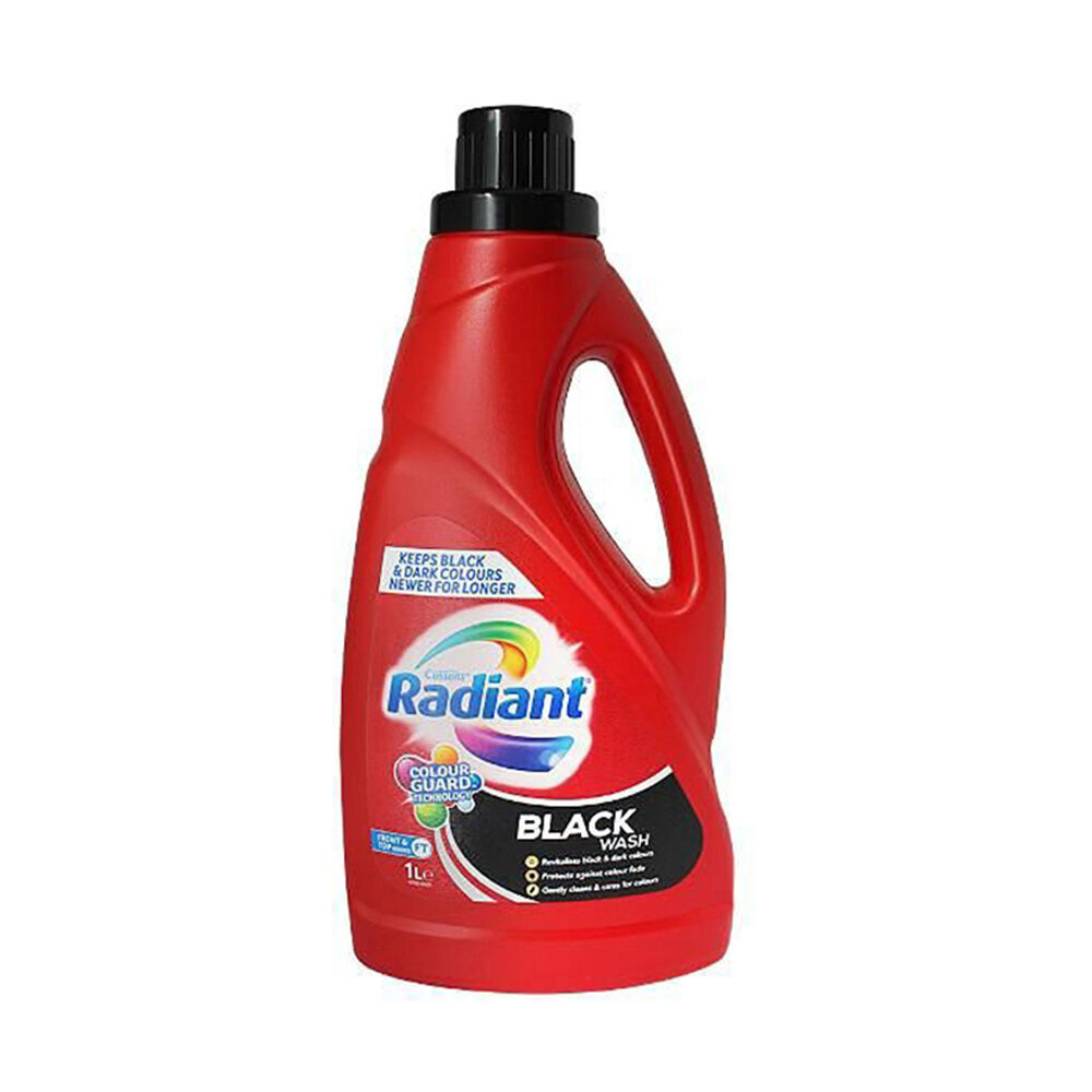 6PK Radiant Black Wash Laundry Liquid for Top & Front Loaders 1L