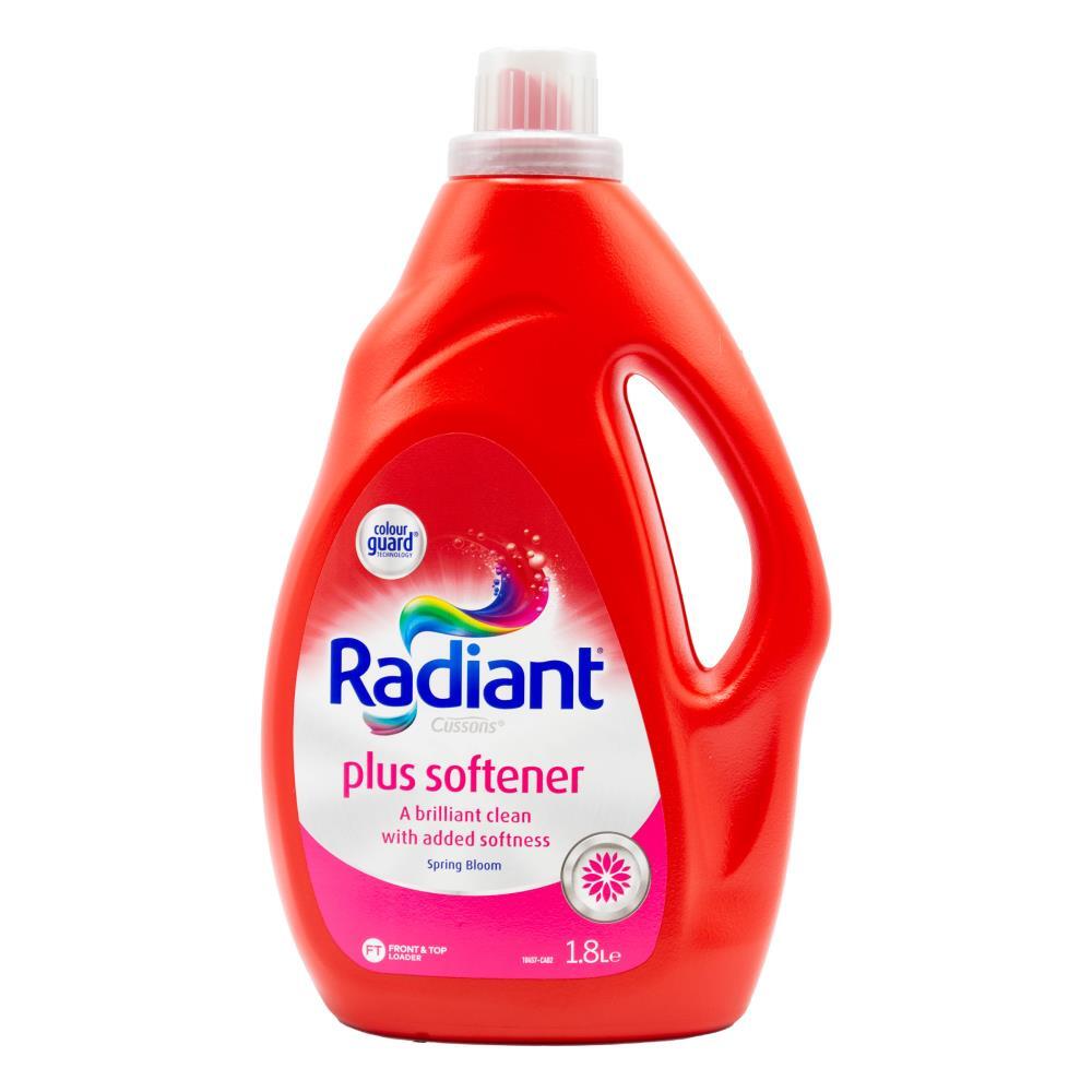 4PK Radiant Plus Softener Liquid Laundry Detergent 1.8L Spring Bloom