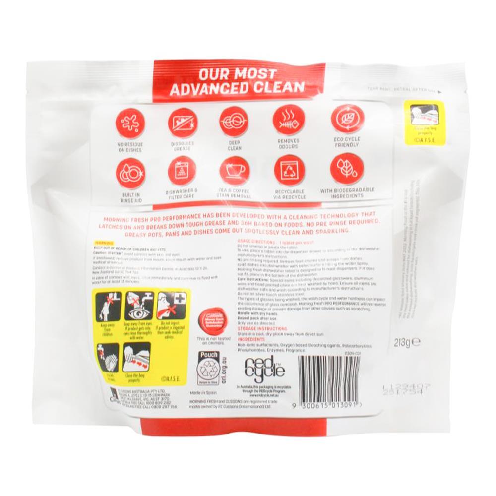 180pc Morning Fresh Dishwasher Tablets Pro Performance Lemon