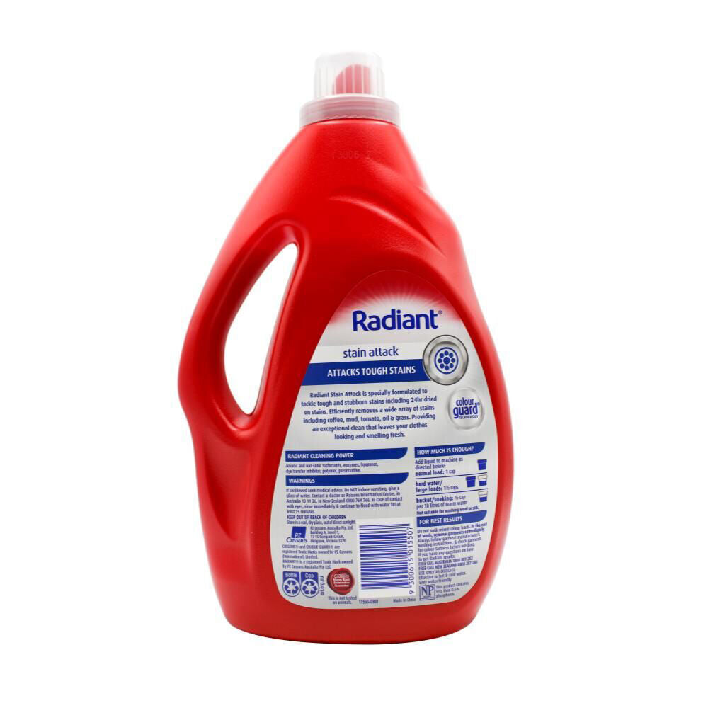 8PK Radiant Front & Top Loader Stain Attack Laundry Liquid Detergent 1.8L