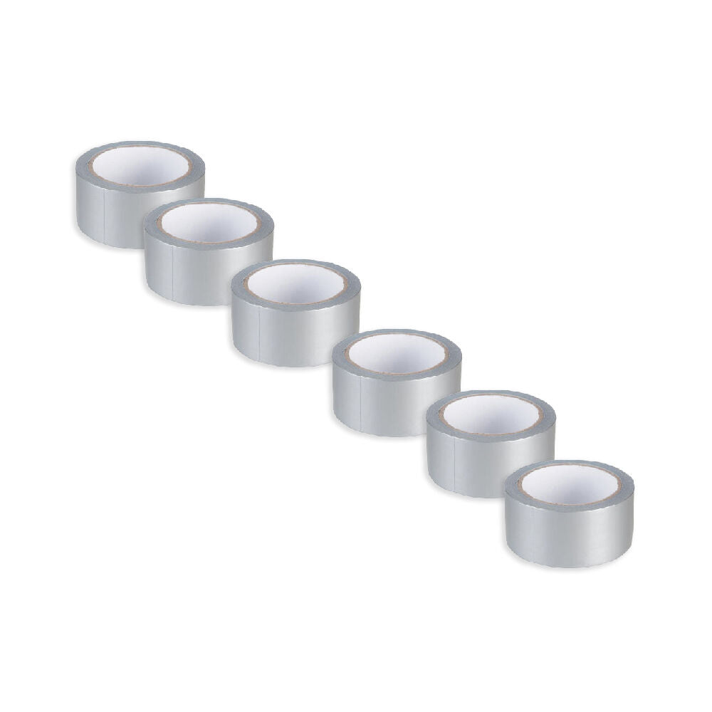 6PK AgBoss Durable Multi Purpose PVC Silver Duct Tape 48mm x 30m