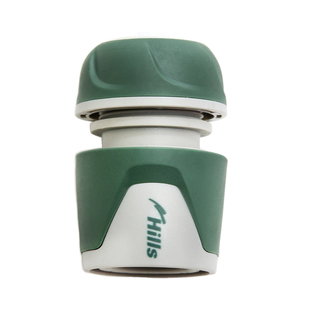4PK Hills Hose Tap Adaptor Connector 12mm With Soft Grip Green/Grey