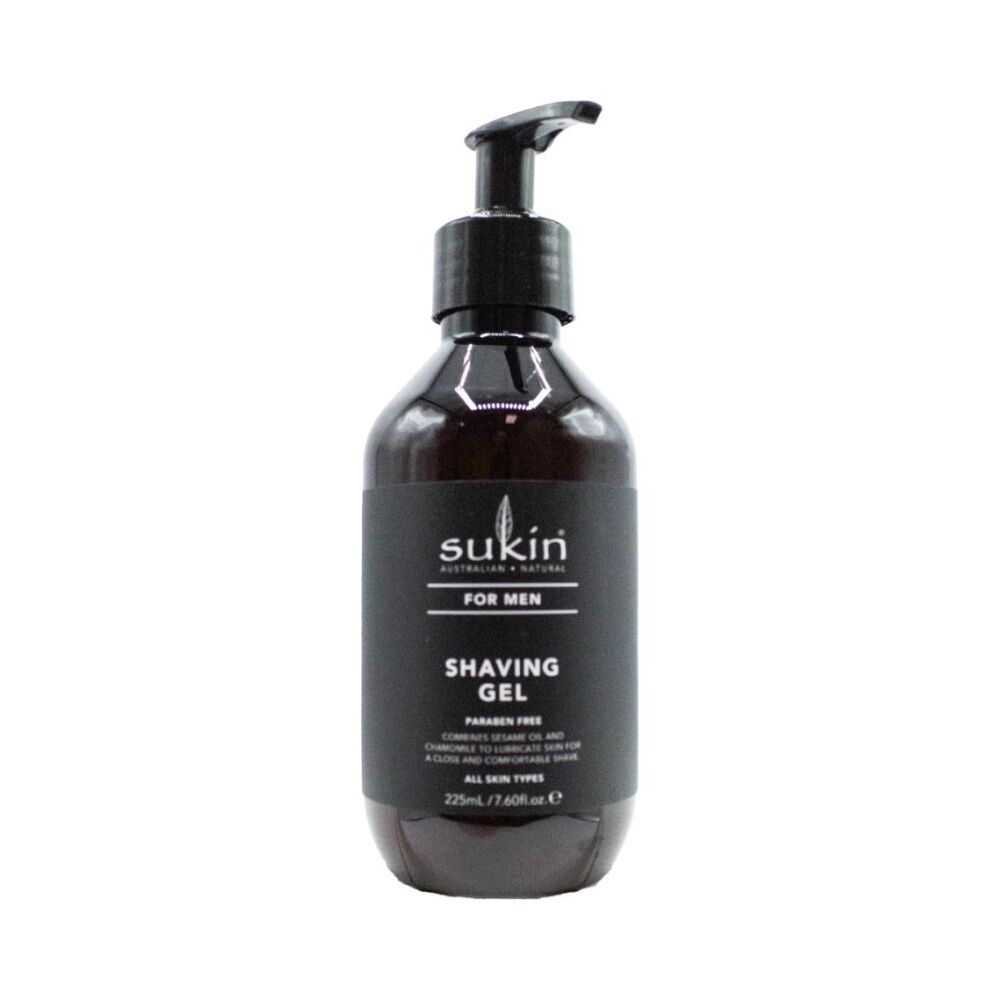 12PK Sukin For Men Soothing Shaving Gel for All Skin Types w/Sesame & Chamomile 225ml