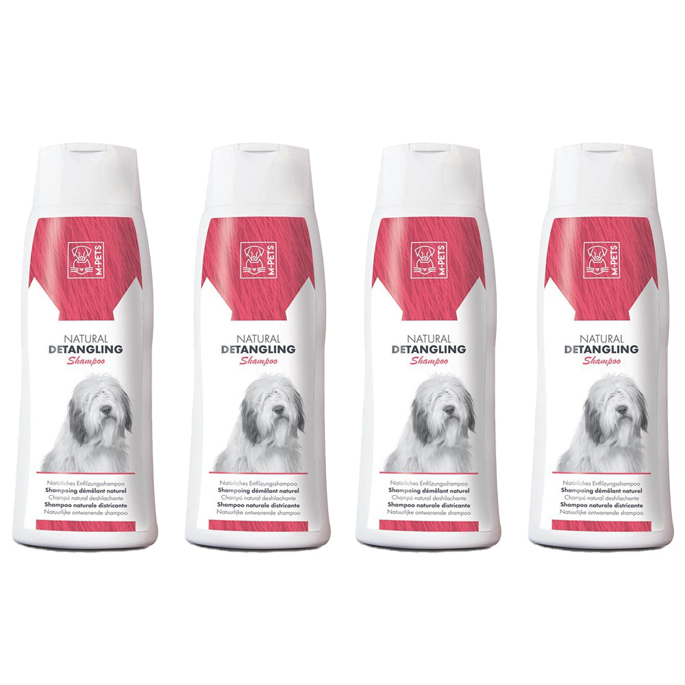 4PK M-Pets 250ml Natural Detangling Dogs/Puppy Shampoo Bath/Grooming Pet Hygiene