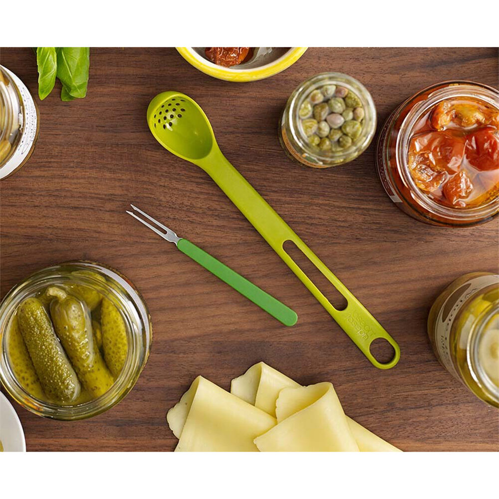 2x 2pc Joseph & Joseph Scoop & Pick Antipasti Set Green