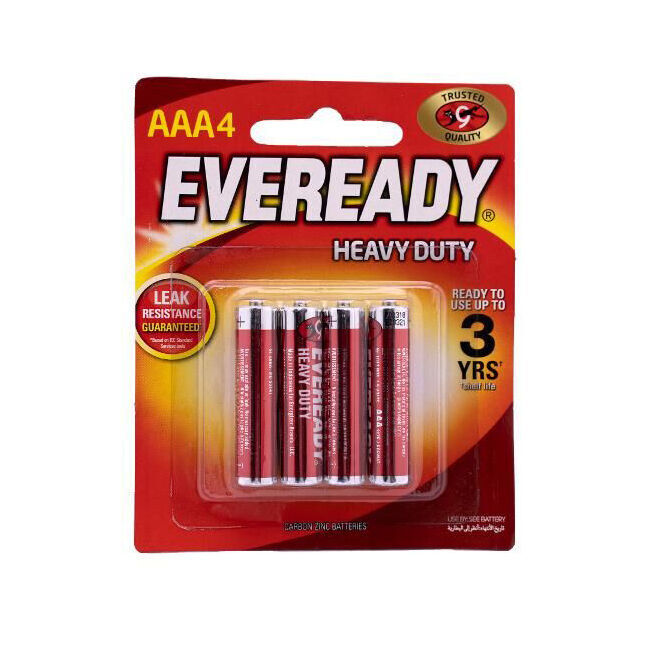 12x 4pc Eveready AAA Heavy Duty Zinc-Carbon Battery For Most Devices