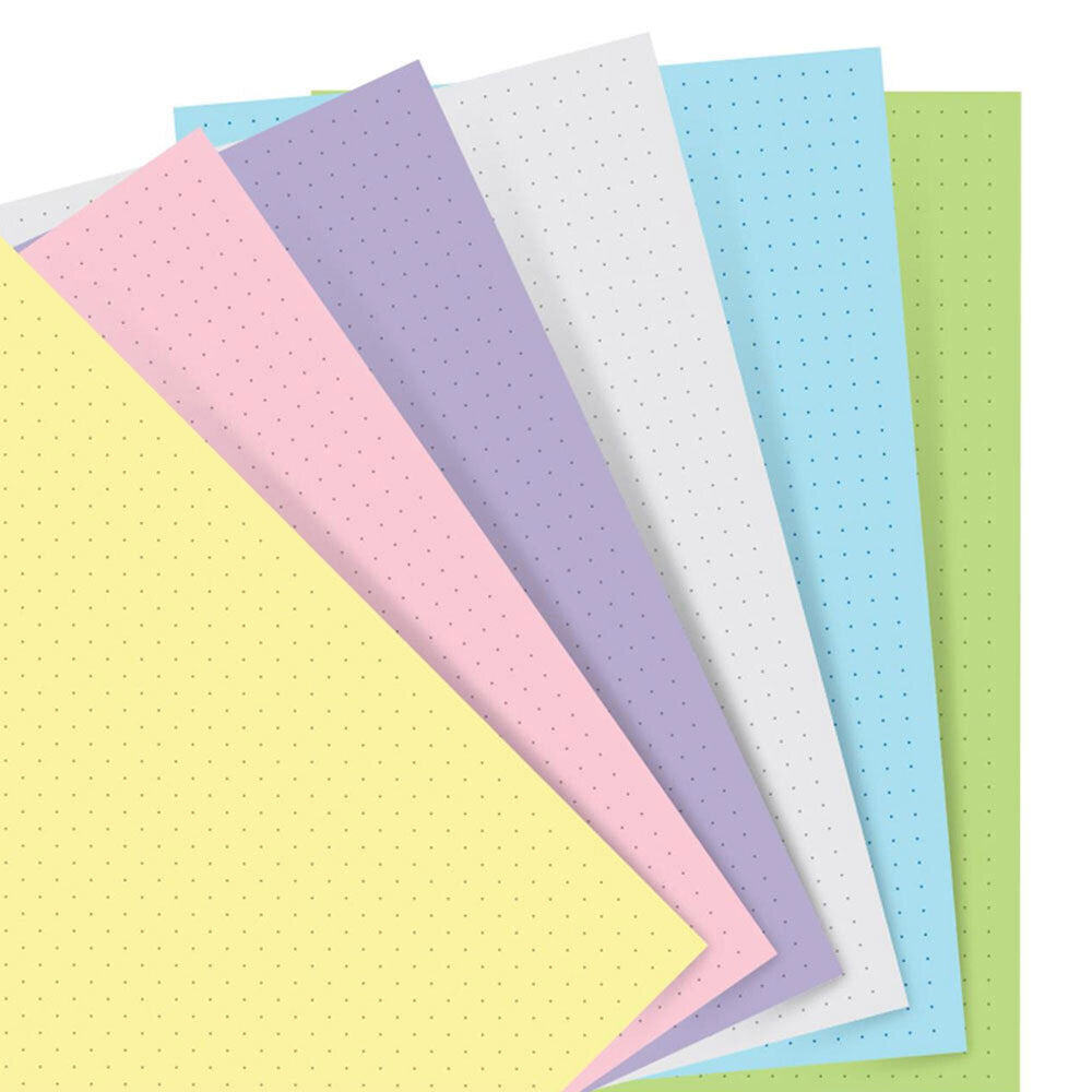 2x 60pc Filofax Pastel Dotted Notepaper Personal Organiser Refill
