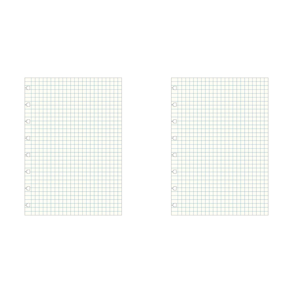 2x 60pc Filofax Pastel A5 Notebook Refill Squared Paper