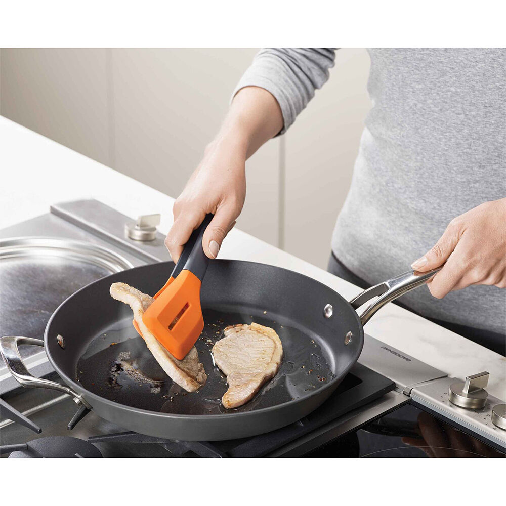 2PK Joseph & Joseph Silicone Turner Tongs - Grey/Orange