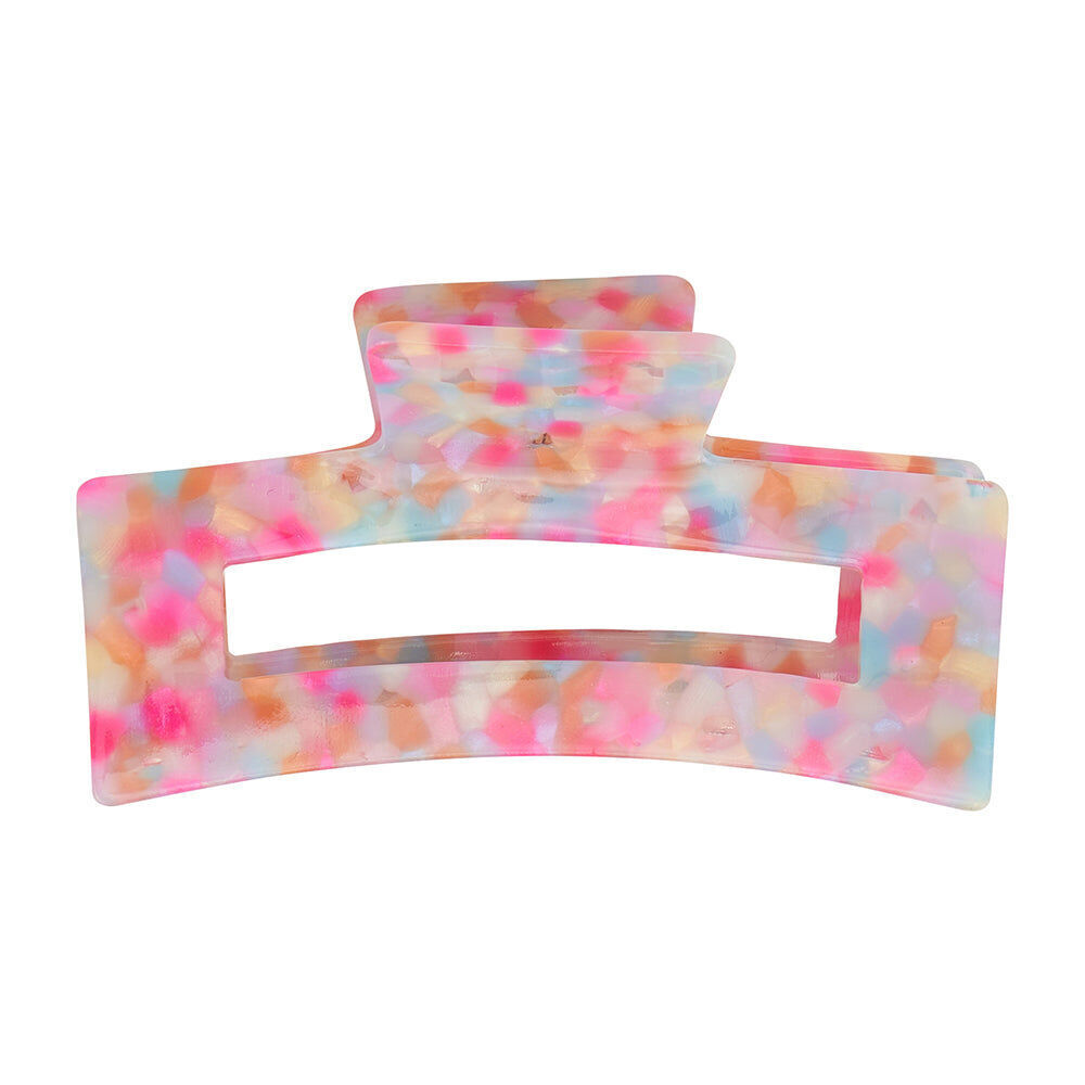 4PK Annabel Trends Women's Tamed Hair Claw Clip 8.5 cm Unicorn Confetti