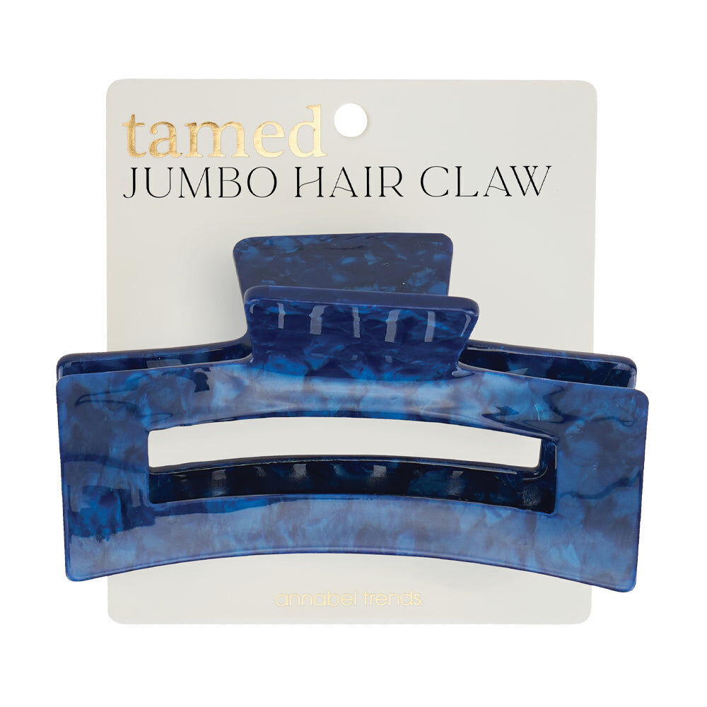 4PK Annabel Trends Tamed Hair Claw Jumbo Women's Accessory 12cm - Navy