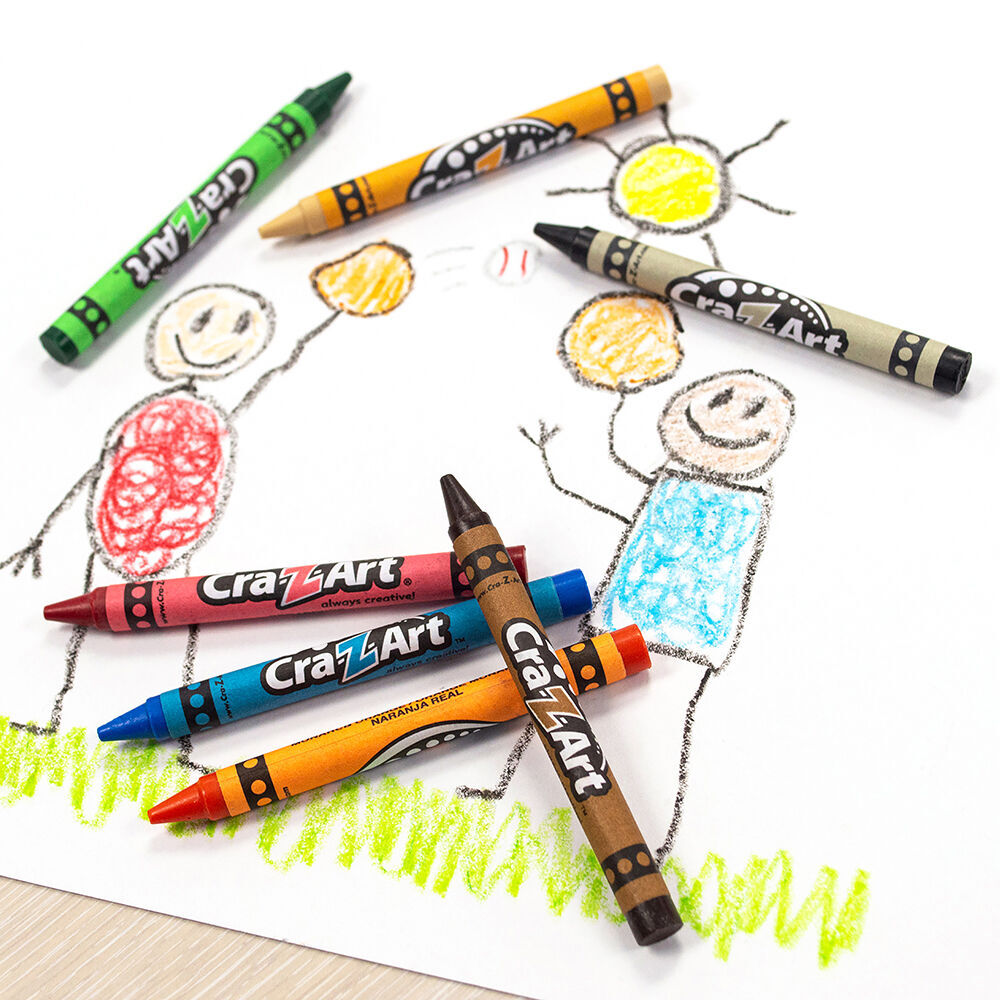 12x 24pc Cra-Z-Art Stationery School Quality Kids Drawing Crayons 3y+ Multi Colour