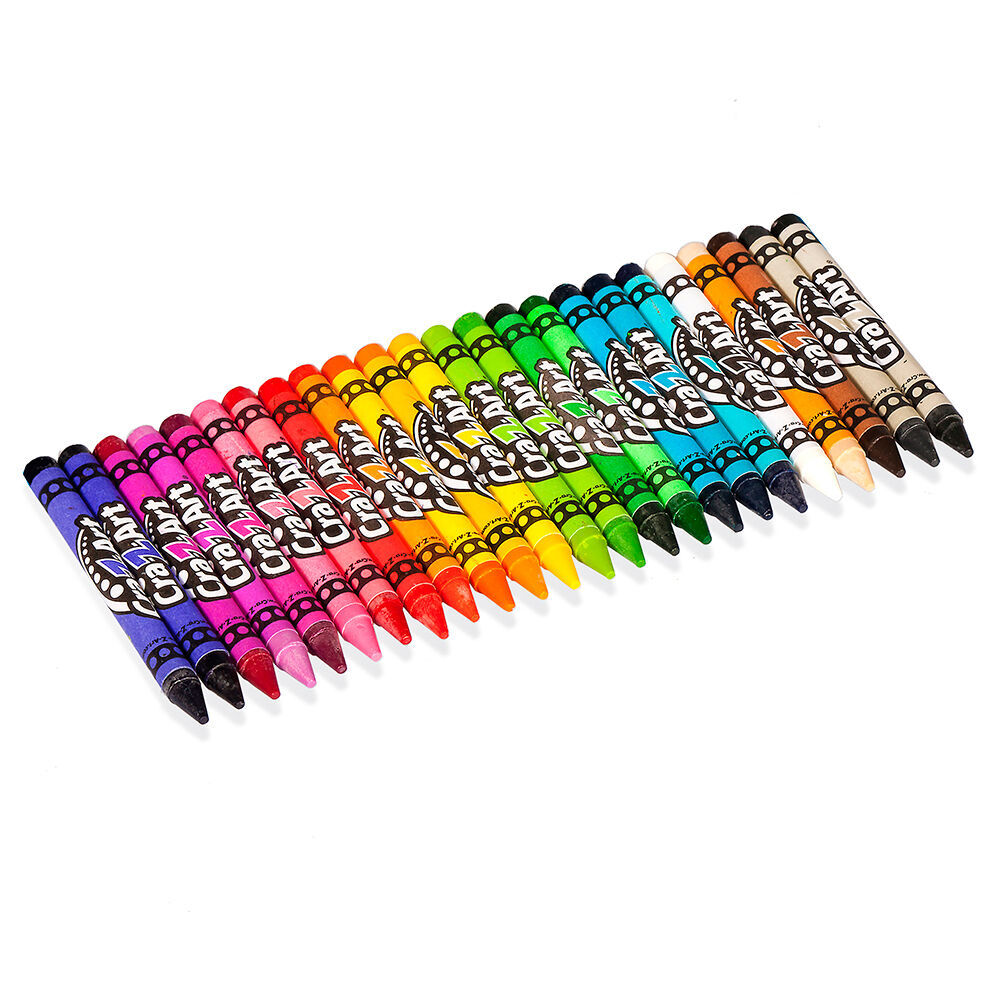12x 24pc Cra-Z-Art Stationery School Quality Kids Drawing Crayons 3y+ Multi Colour