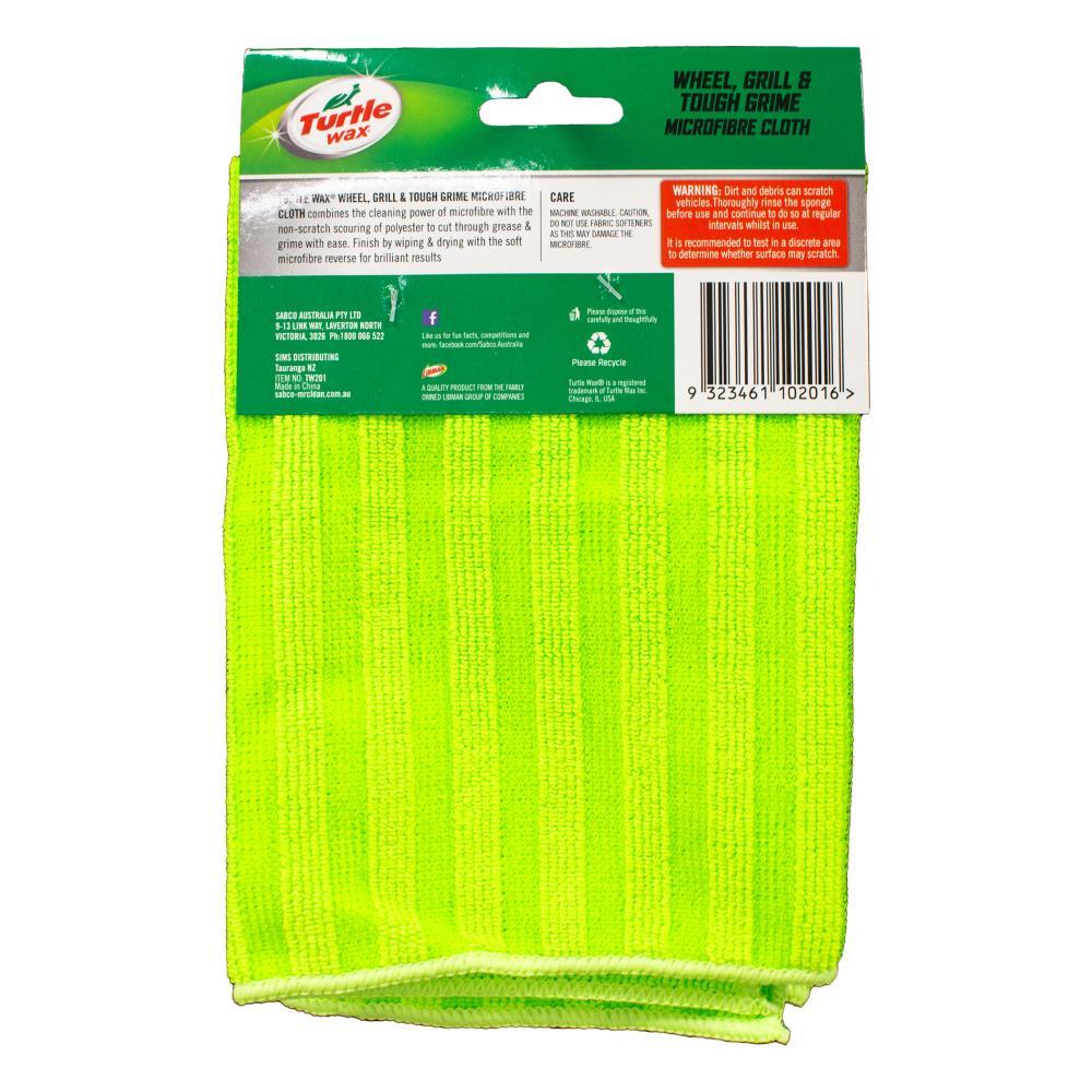 24PK Turtle Wax Wheel Grill & Tough Grime Microfibre Cloth - Green