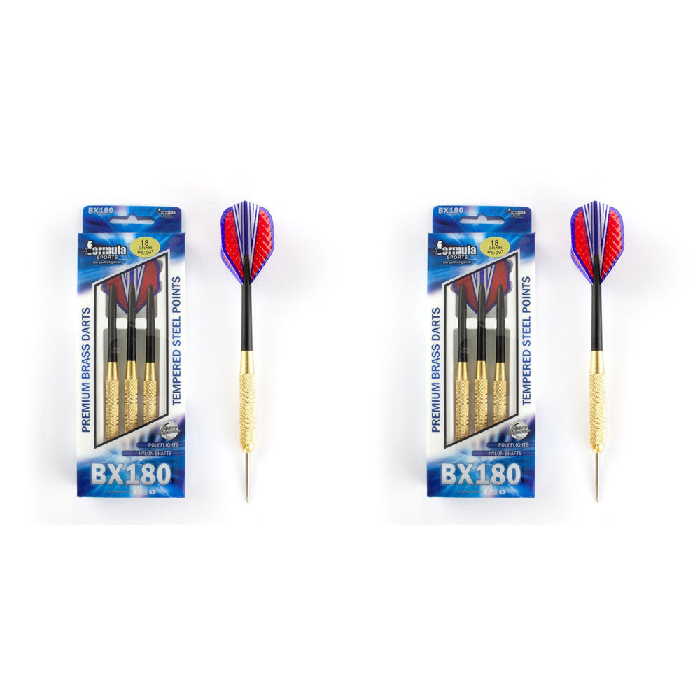2x 12pc Formula Sports BX180 Premium 21g Brass Darts Steel Tip