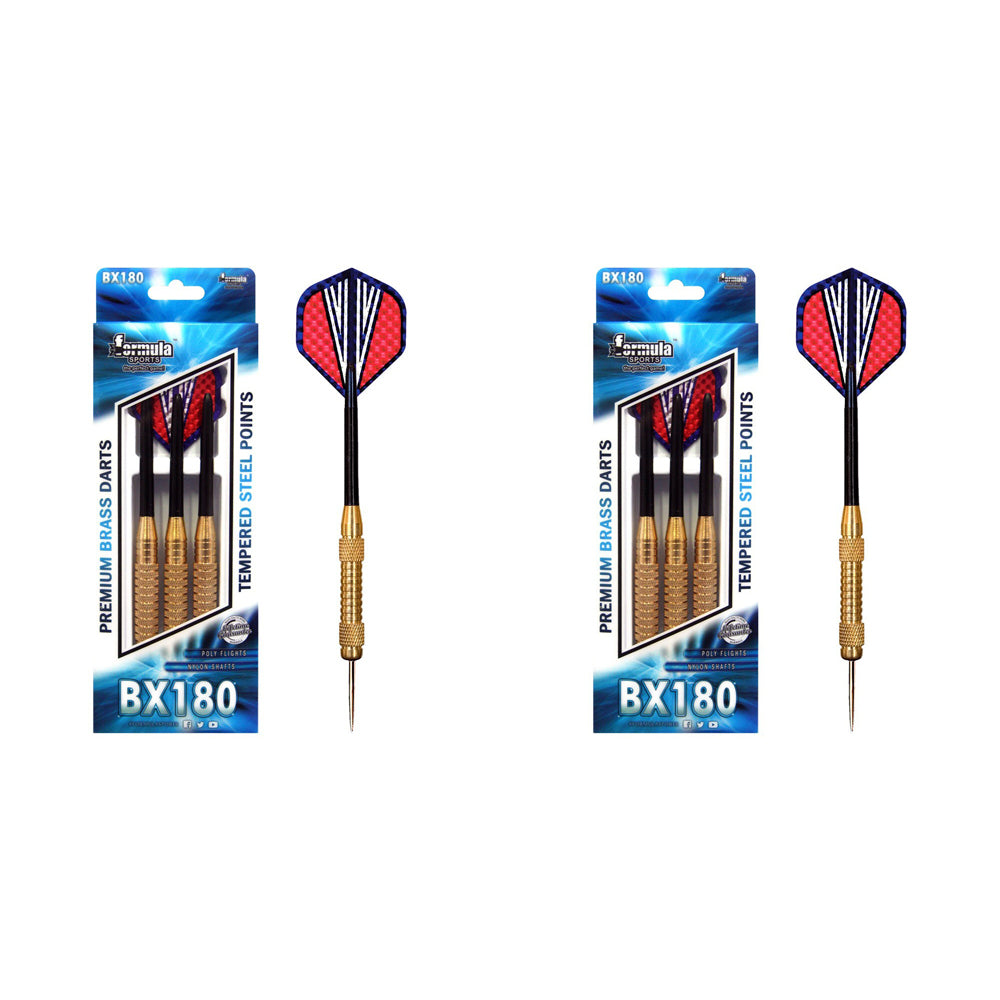 2x 12pc Formula Sports BX180 Premium 29g Brass Darts Steel Tip