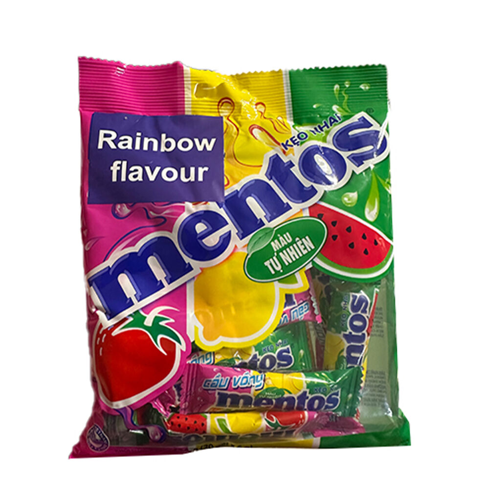 12PK Mentos Assorted Fruit Flavour Mini Candy Bag 20g - Rainbow