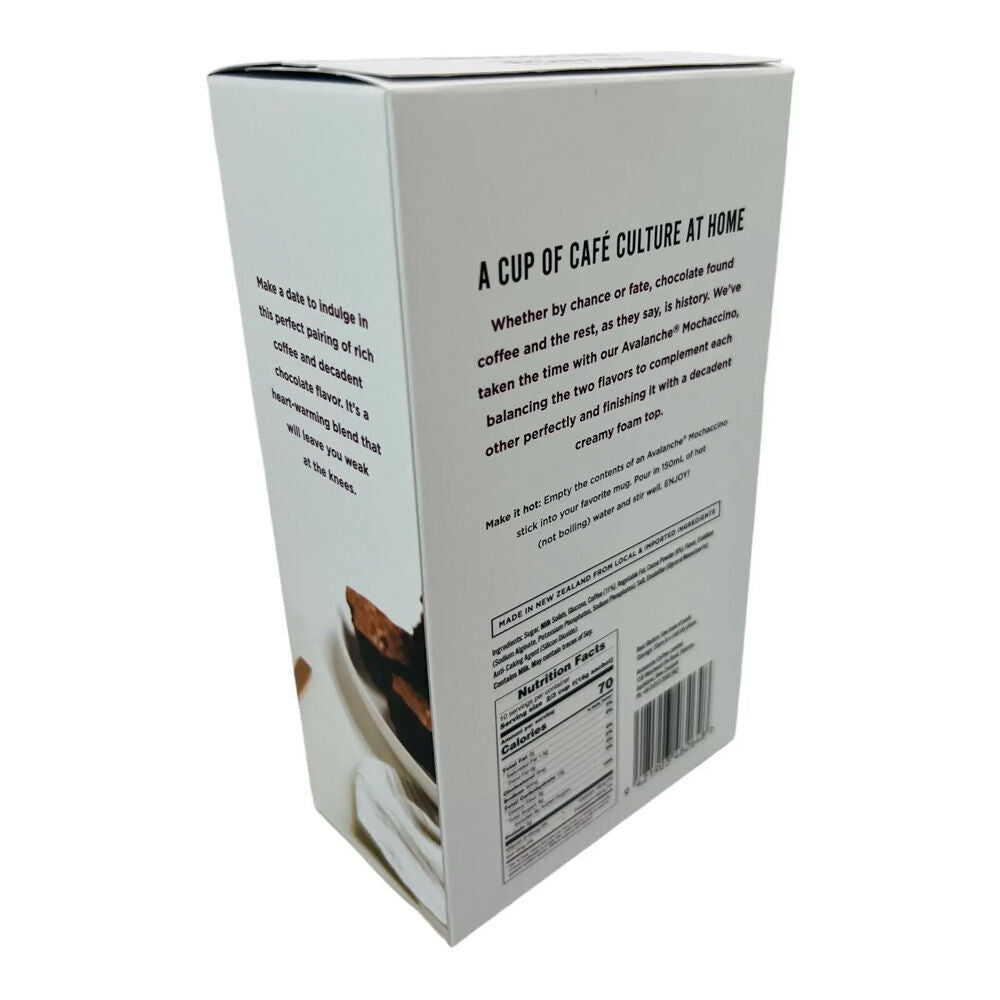 12x 10pc Avalanche Mochaccino Cafe Style Instant Coffee 160g Powdered Drink