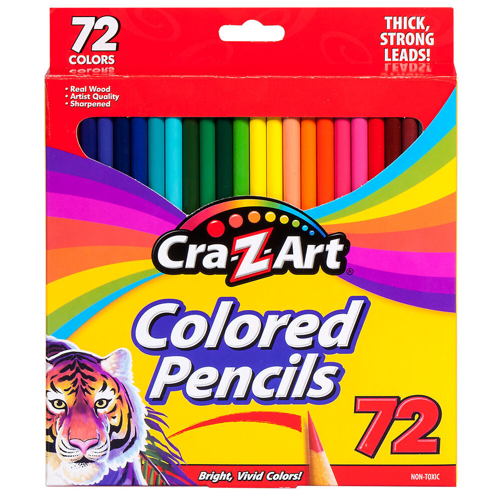 2x 72pc Cra-Z-Art Stationery Kids Drawing Pencils Pack 3y+ Multi Colours