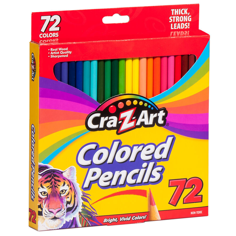 2x 72pc Cra-Z-Art Stationery Kids Drawing Pencils Pack 3y+ Multi Colours