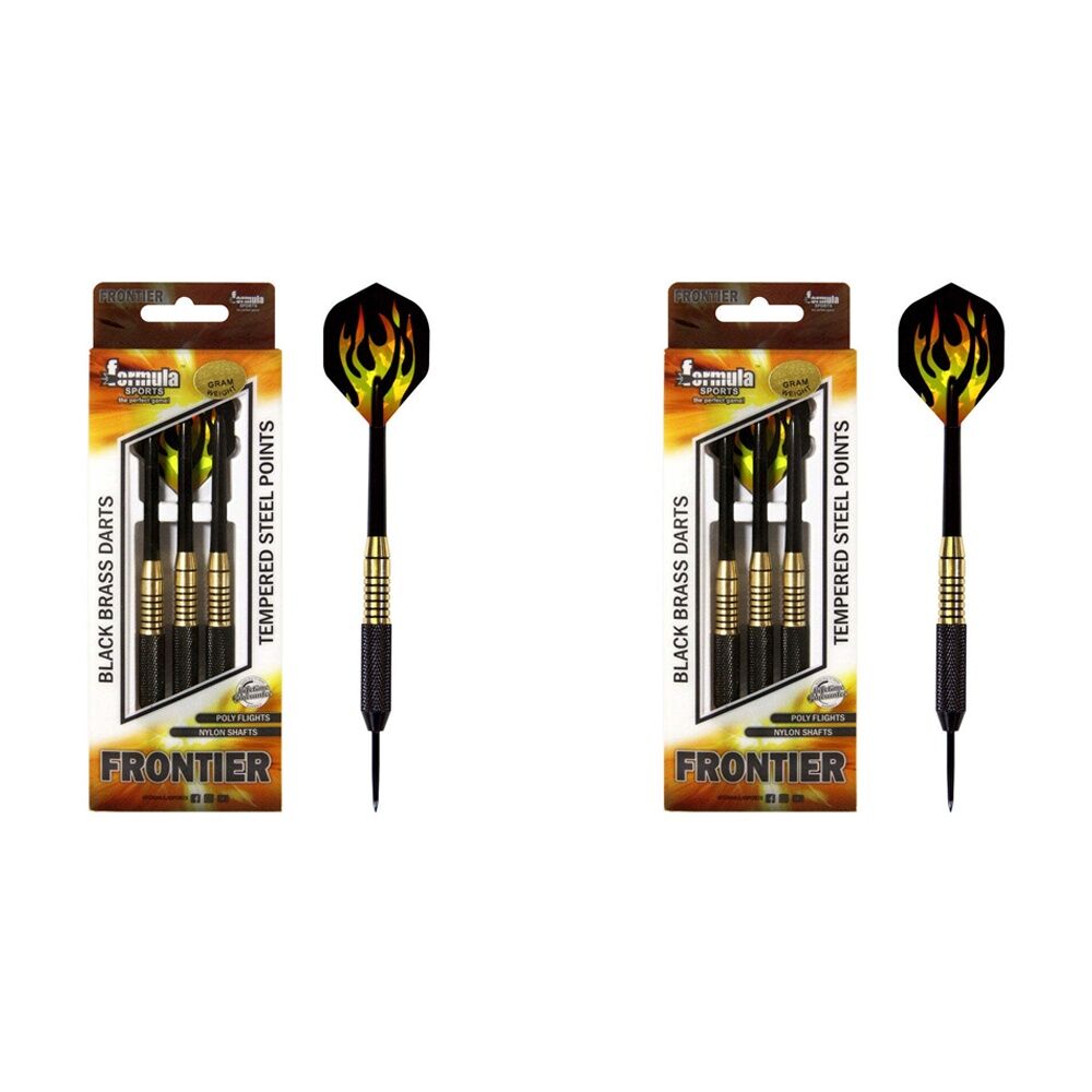 2x 12pc Formula Sports 20g Frontier Black Brass Darts