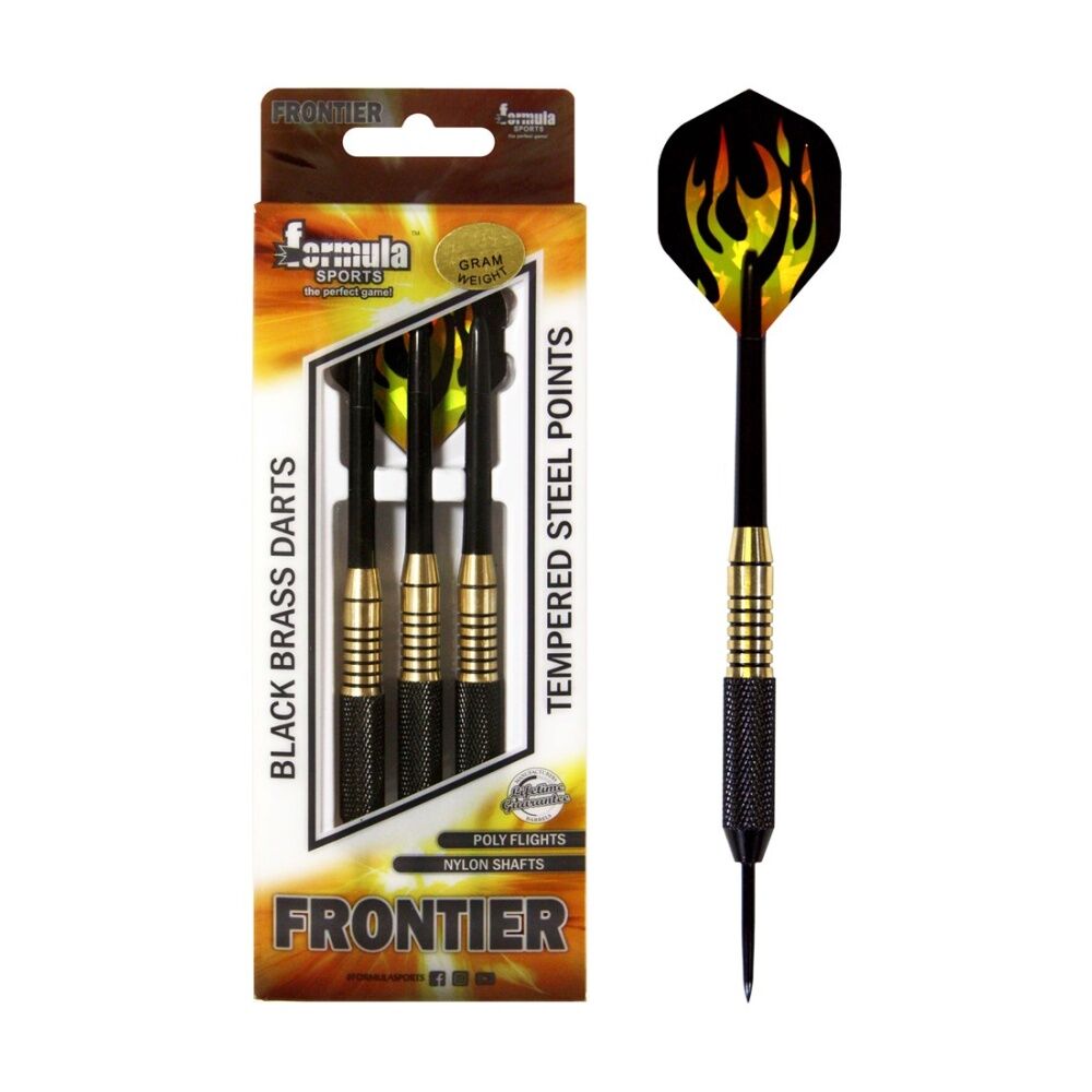2x 12pc Formula Sports 22g Frontier Black Brass Darts