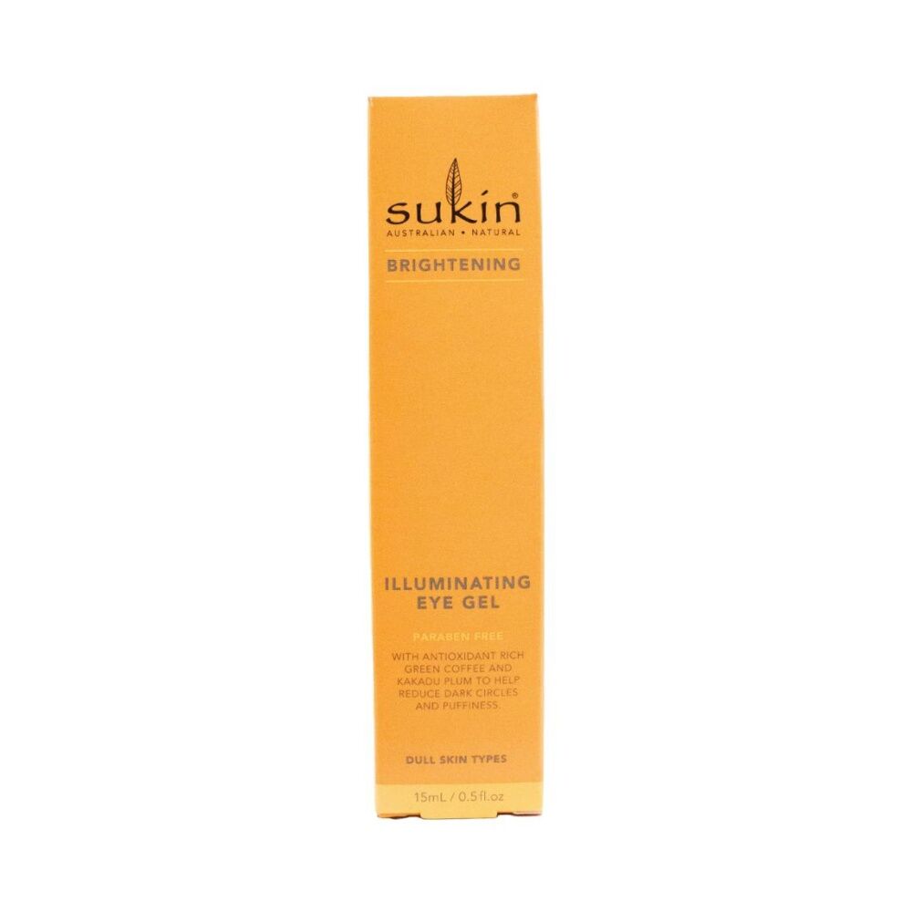 12PK Sukin Brightening Illuminating Eye Gel Paraben Free Natural Skincare 15ml