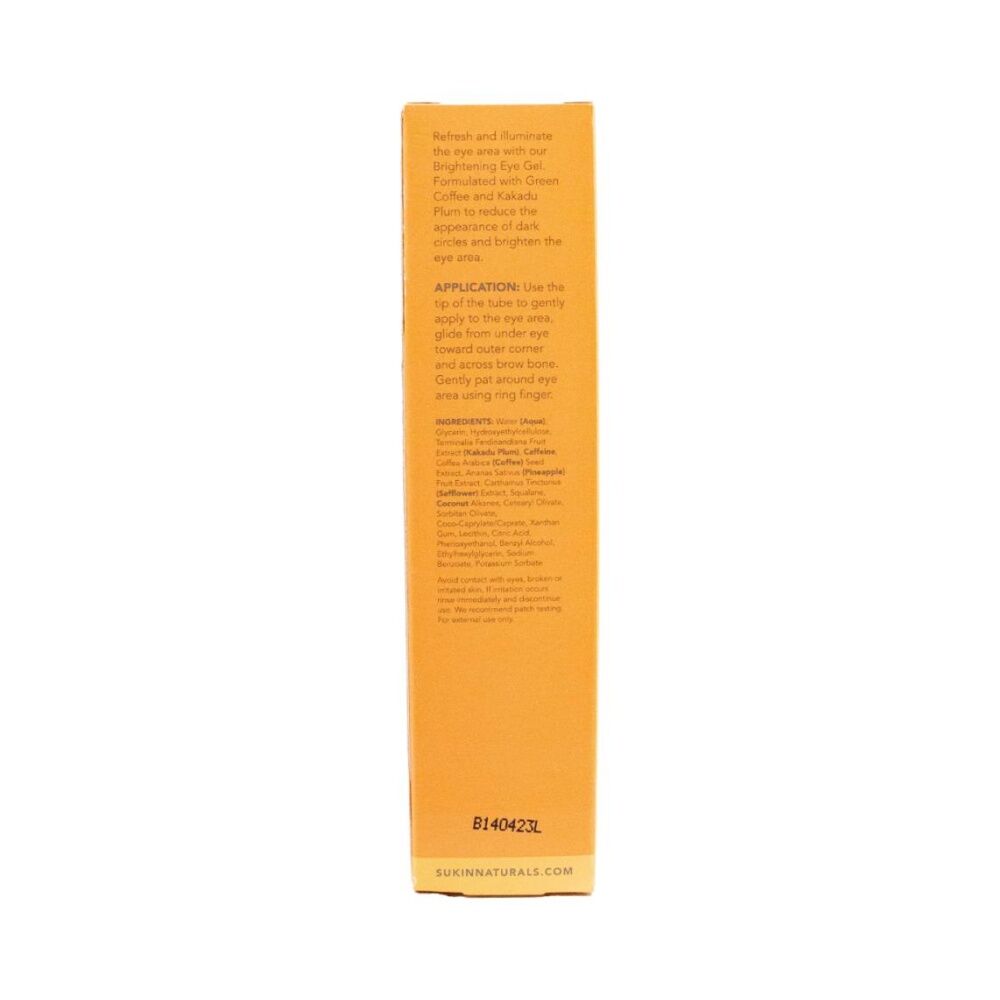 12PK Sukin Brightening Illuminating Eye Gel Paraben Free Natural Skincare 15ml
