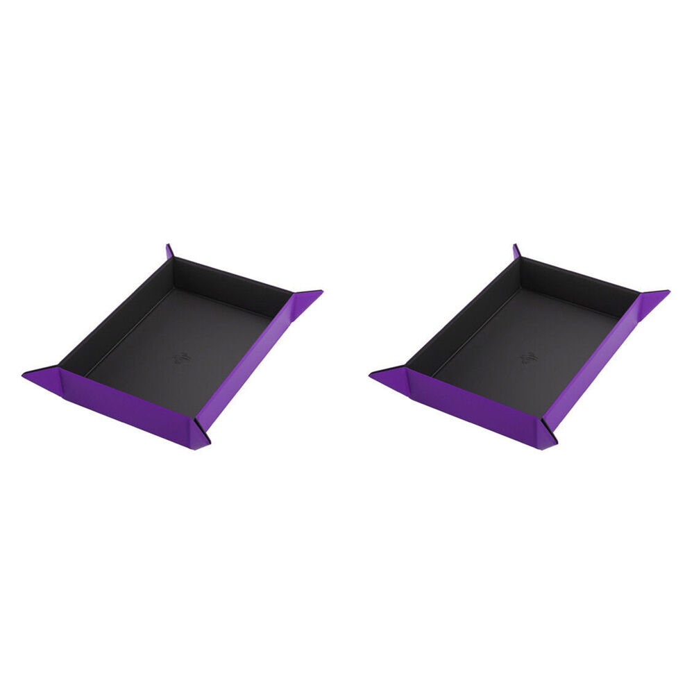 2PK Gamegenic Magnetic Dice Tray Rectangular 279x209mm Black/Purple