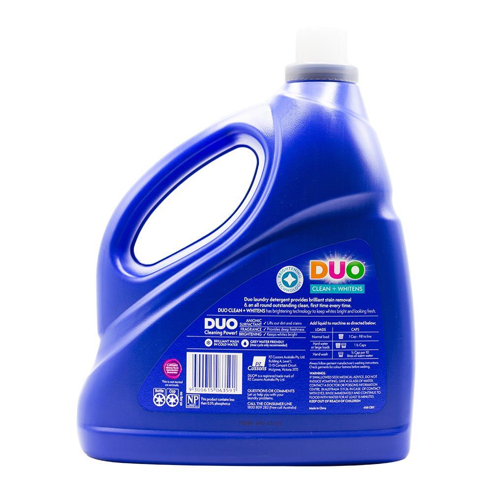 2PK Duo Liquid Laundry Detergent Concentrated Cleans & Whitens 4L