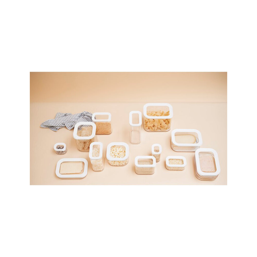 2x Mepal Modula Mini Food Storage Box w/ Lid 425ml/14oz - White